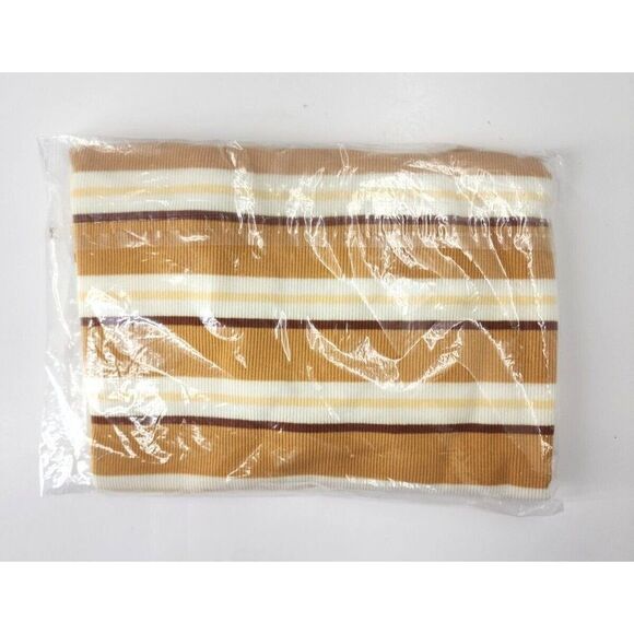 Arizona Crop Top Stripe Round Neck T-Shirt - Gold Multi Stripe - Juniors XL - Picture 7 of 7